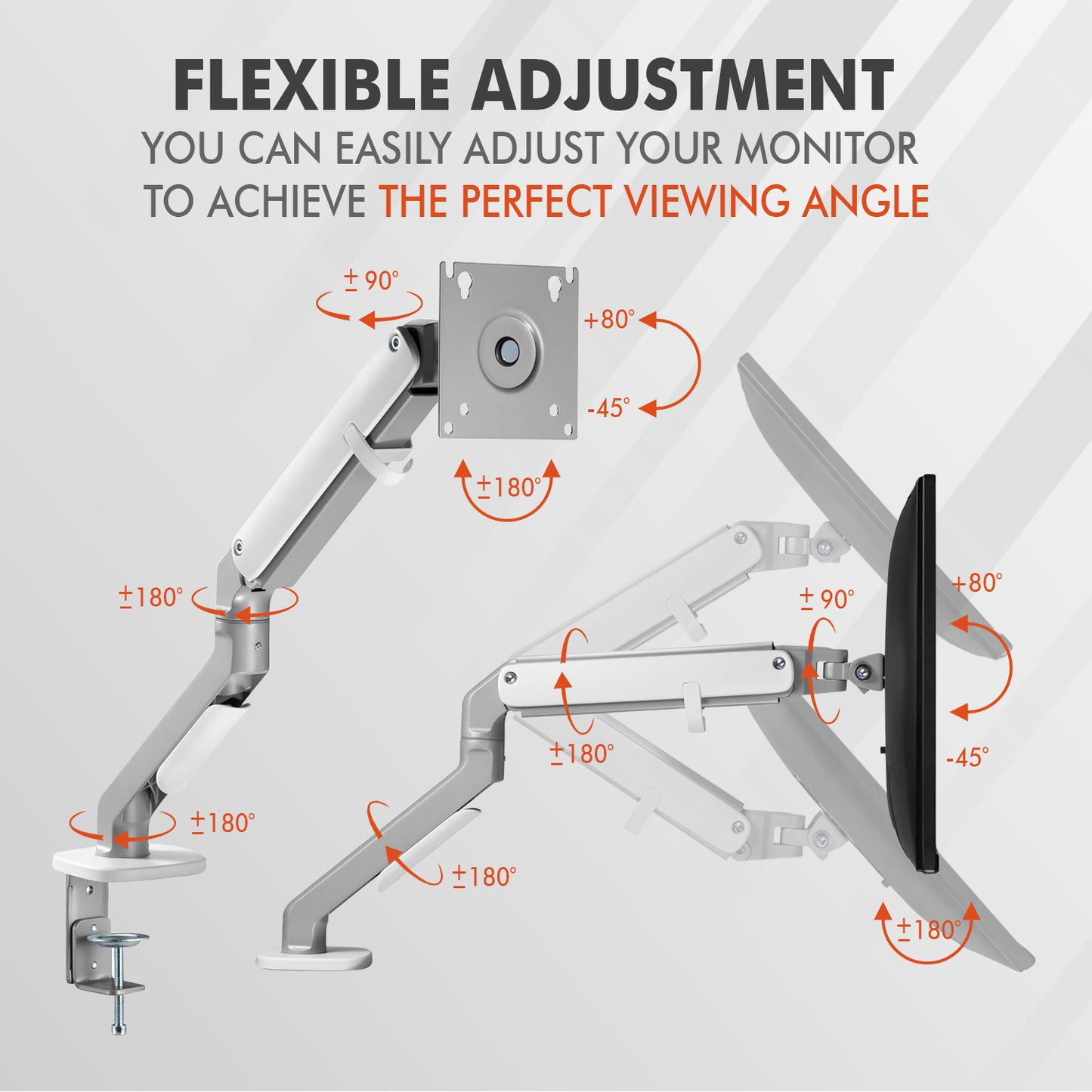 G-Pack Pro Single Monitor Arm | Spring-Assisted for 32" Screens (Space Gray)