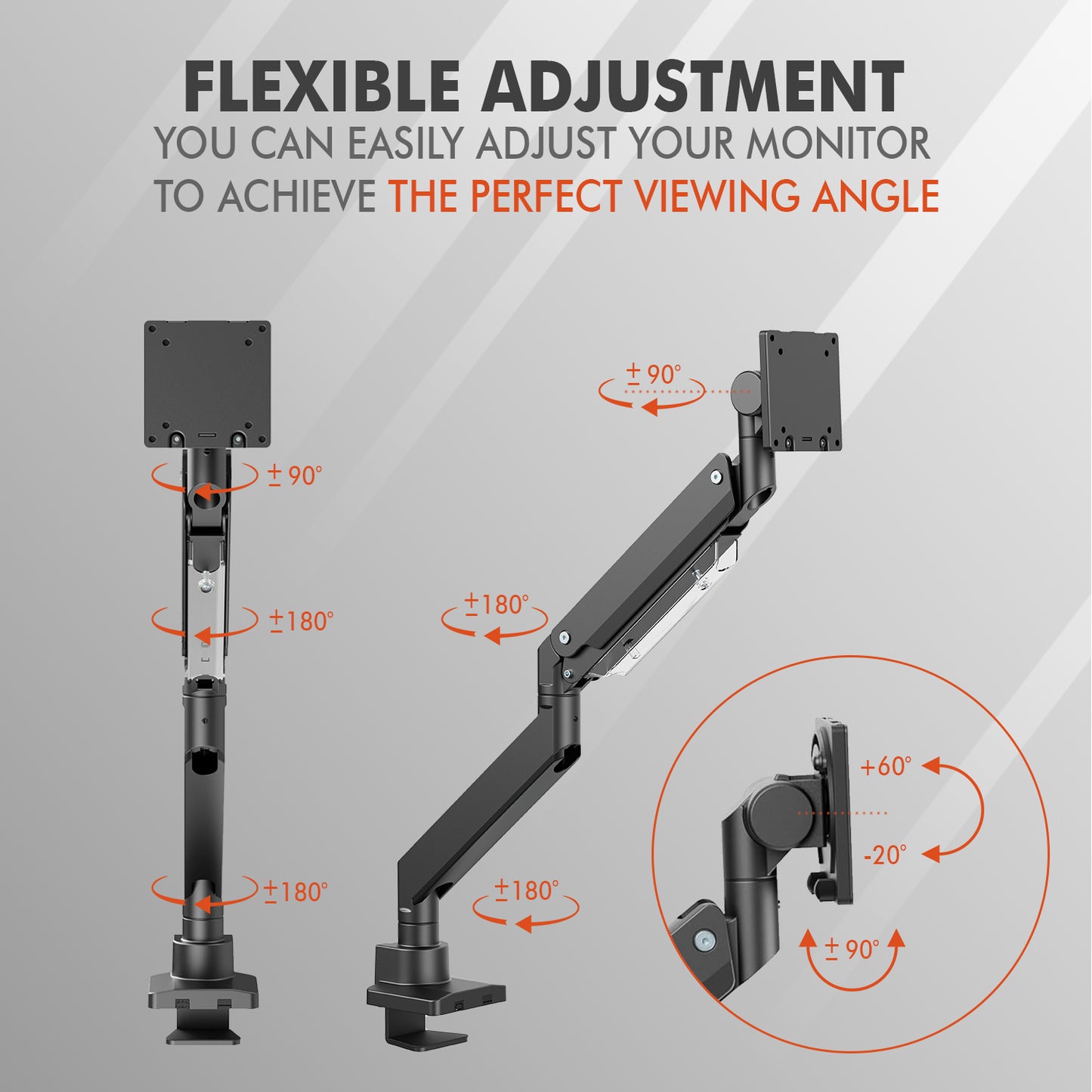 G-Pack Pro Single Monitor Arm | Heavy-Duty for 57" Screens (Black)