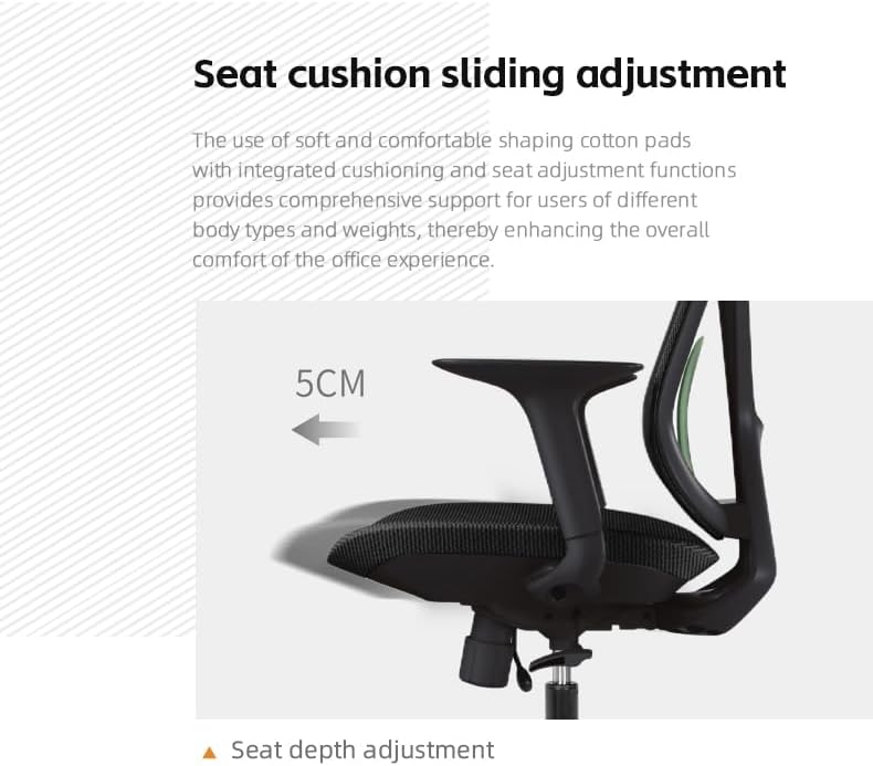 G-Pack Pro Ergonomic Mesh Office Chair – Lumbar Support, Adjustable Armrests & Soft Seat (Black)
