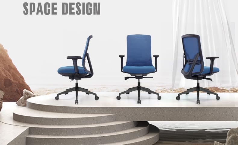 G-Pack Pro Mesh Office Chair – Adjustable 3D Arms & Soft Seat (Black)