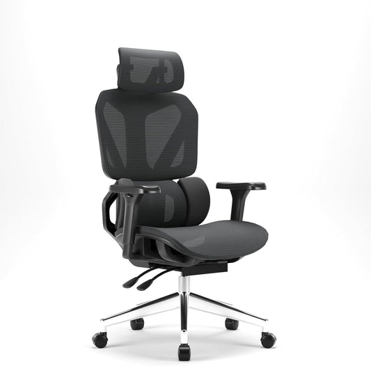 G-Pack Pro Ergonomic Mesh Office Chair – Headrest, Adjustable Armrests & Lumbar Support