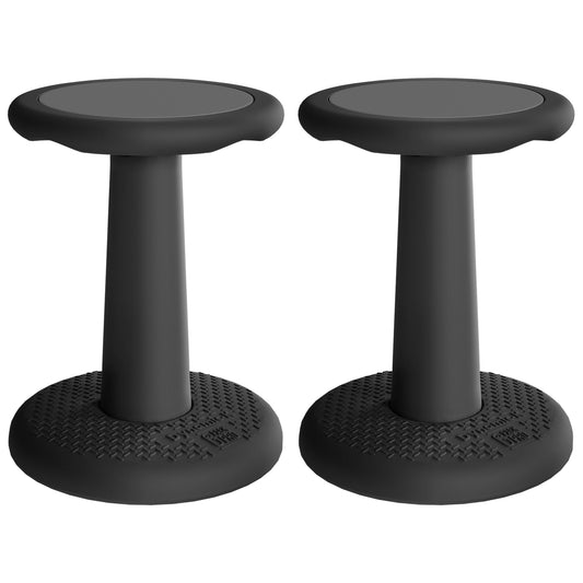 G-Pack Pro Kids Wobble Stool - 2 Pack Active Seating, 17.7" (Black)