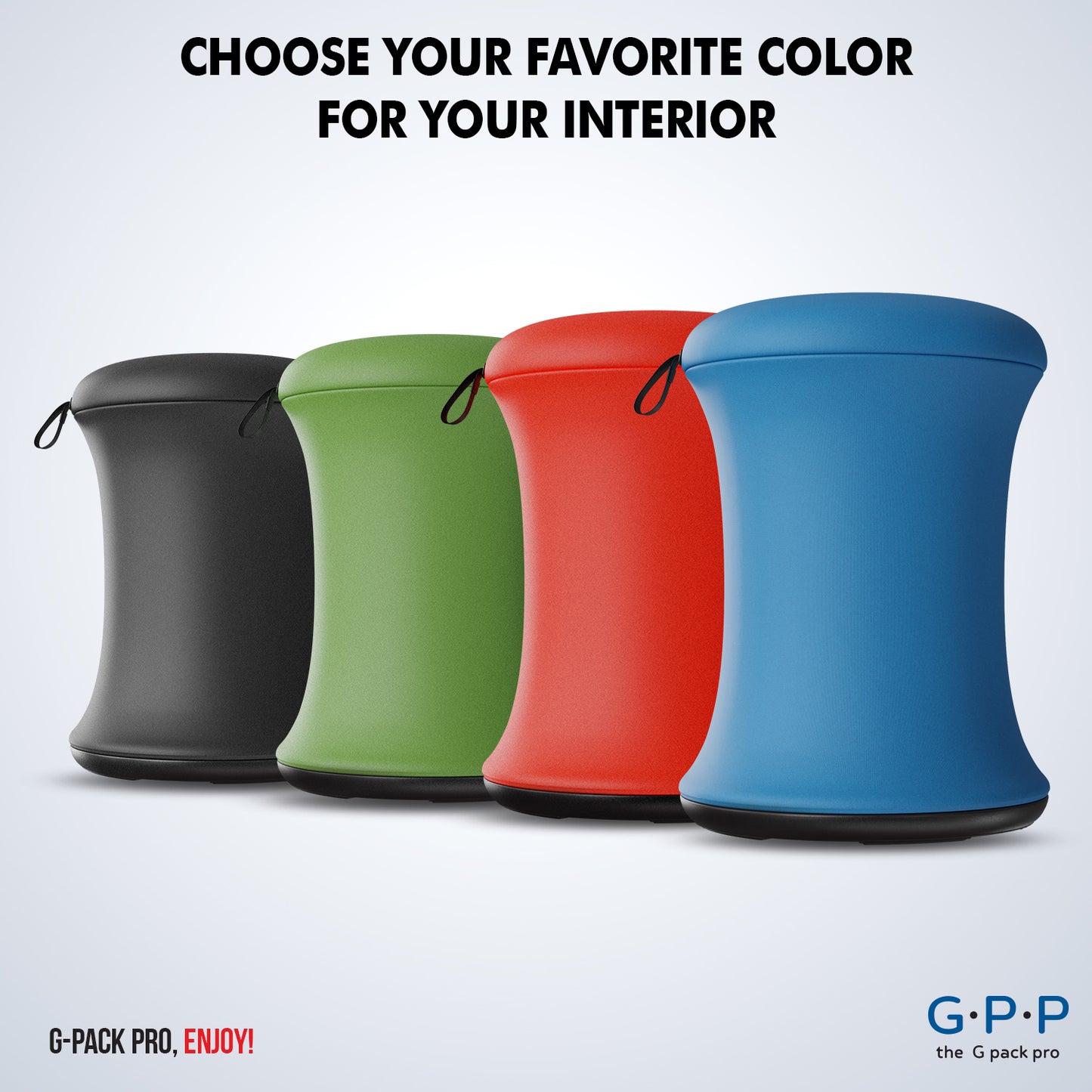 G-Pack Pro Wobble Stool | Height Adjustable, Ergonomic (Green)