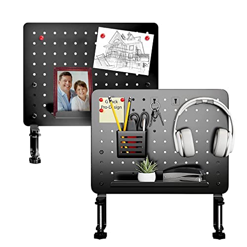 Max Smart Clamp-On Desk Pegboard, Desk Privacy Panel, Office & Gaming Desk Organizer, Standing Desk Accessory - Efficiently Organize Above or Under