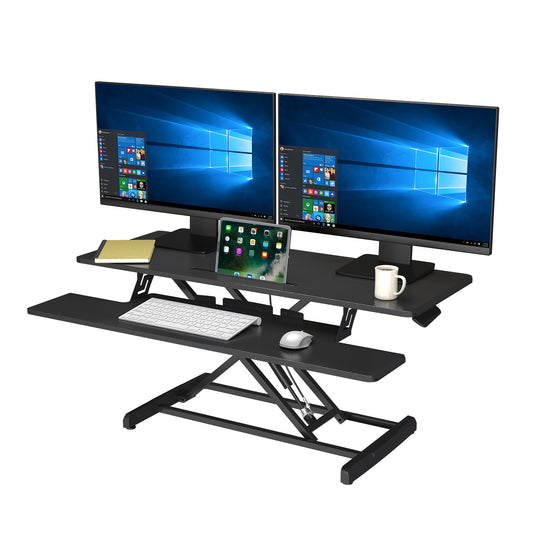 G-Pack Pro Adjustable Standing Desk Converter | Fits Dual Monitors, 42" Table