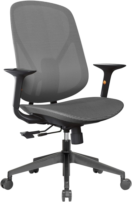 G-Pack Pro Ergonomic Mesh Office Chair – Lumbar Support, Adjustable Armrests & Soft Seat (Black)