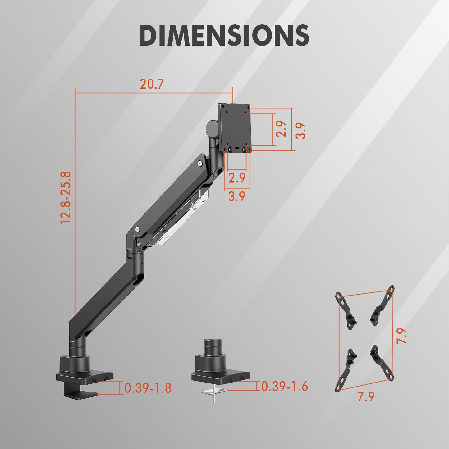 G-Pack Pro Single Monitor Arm | Heavy-Duty for 57" Screens (Black)