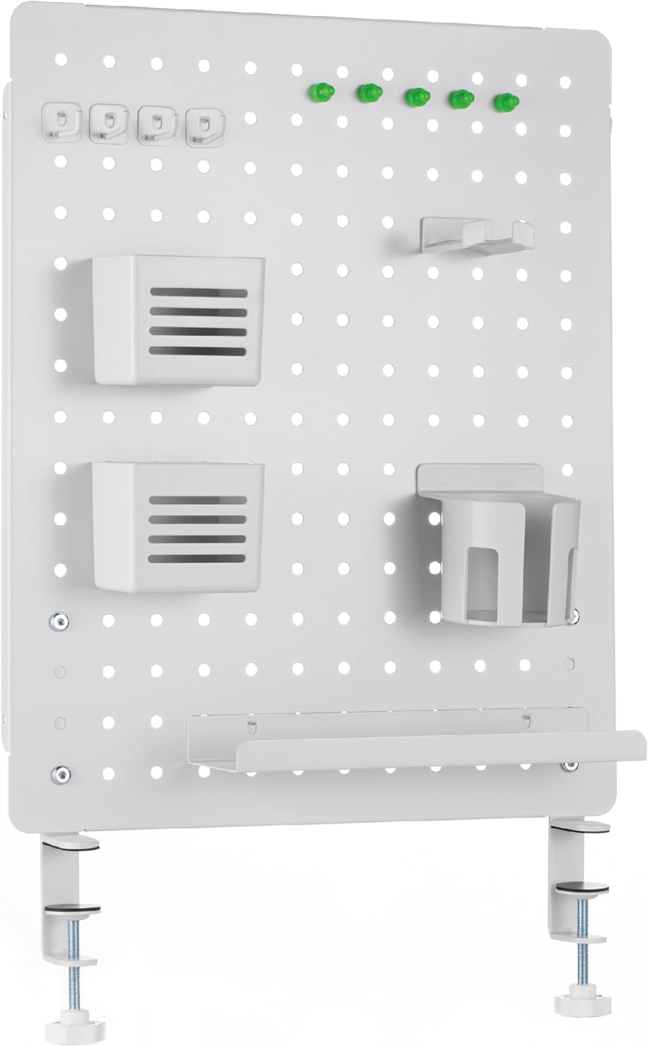 G-Pack Pro Clamp-on Desk Pegboard Set | 20.5 x 16.5-inch (White)