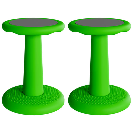 G-Pack Pro Kids Wobble Stool 2-Pack | Flexible Seating for Kids (Green)