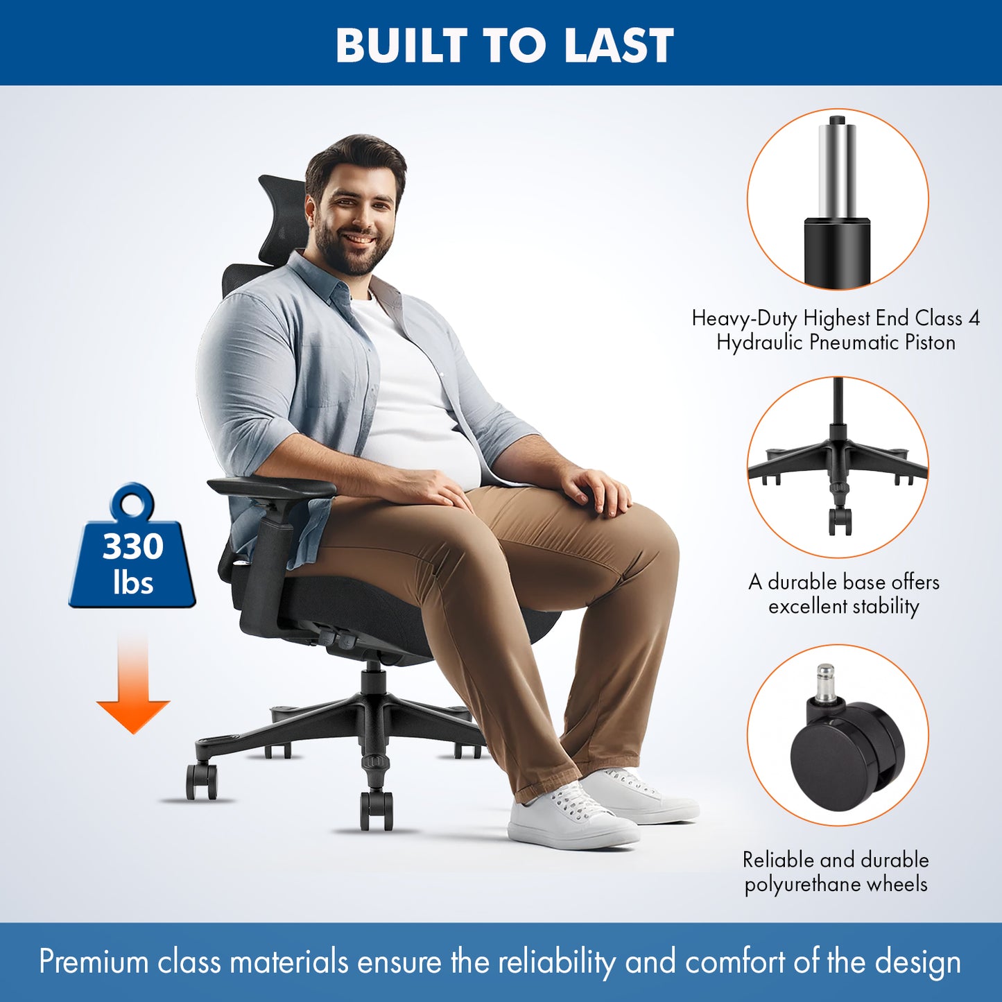 G-PACK PRO Mesh Office Chair - MAX-40 (Grey)